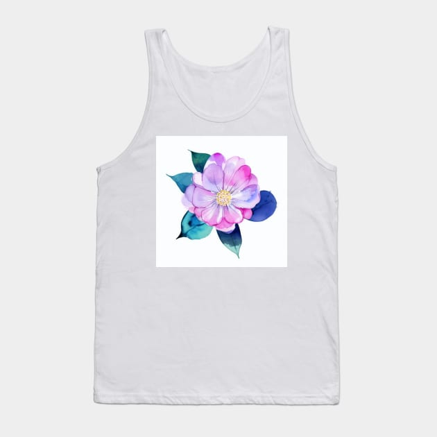 Watercolor Flower Tank Top by Beastlykitty